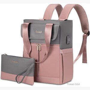 Convertible Mini Backpack Tote with Clutch, Water-Repellent Polyester Daypack